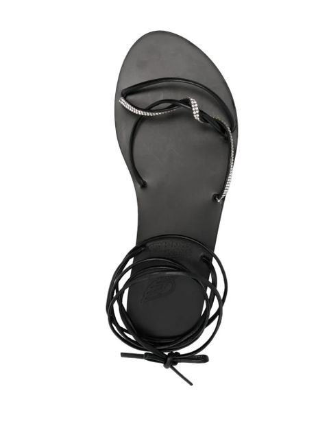 Ancient Greek Sandals crystal-embellished Treli sandals - Black