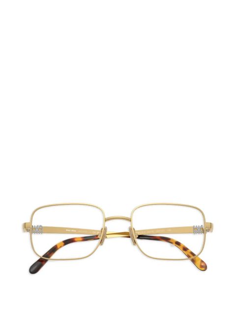Miu Miu Eyewear rectangle-frame glasses - Gold