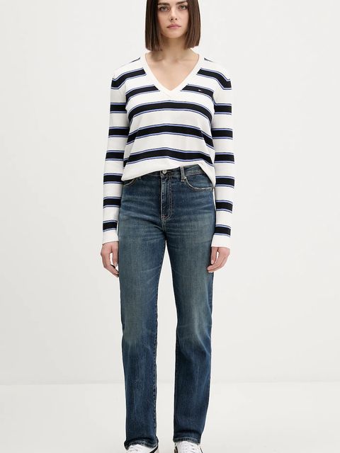 Tommy Jeans sweter bawełniany kolor czarny lekki DW0DW19888 - zdjęcie produktu nr 2