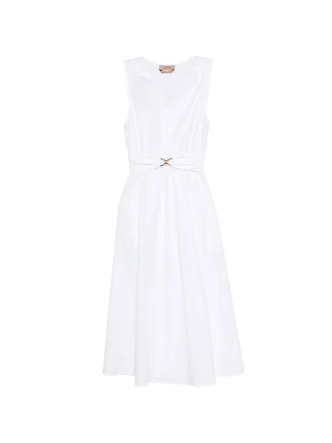 TWINSET V-neck midi dress - White - zdjęcie produktu nr 1