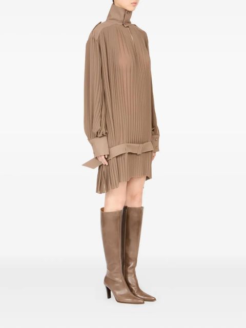 MM6 Maison Margiela pleated high-neck dress - Neutrals - zdjęcie produktu nr 2