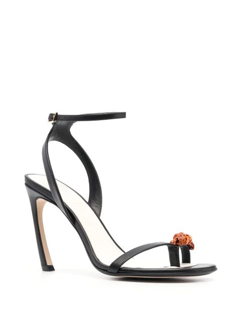 Lanvin crystal-embellished 105mm sandals - Black - zdjęcie produktu nr 2