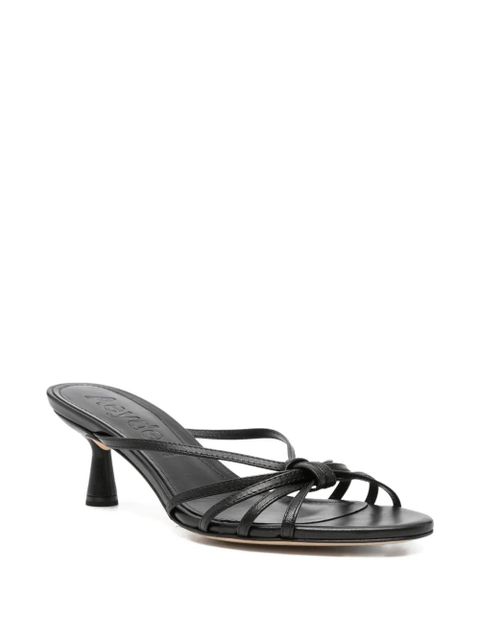 Aeyde knotted-strap leather sandals - Black - zdjęcie produktu nr 2