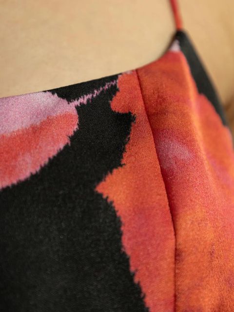 Blumarine printed satin mini dress - Red