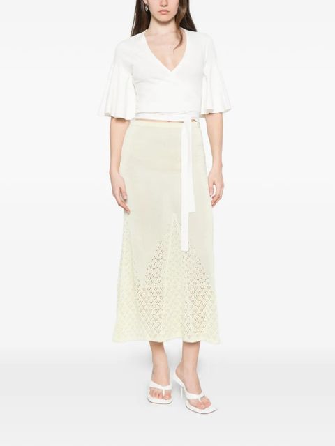Paris Georgia Amelia openwork midi skirt - Yellow - zdjęcie produktu nr 2