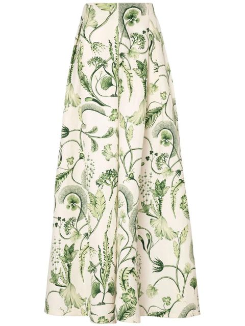 Agua By Agua Bendita Marea Habitat floral-print palazzo trousers - White - zdjęcie produktu nr 1