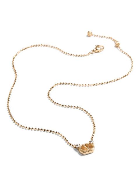Valentino Garavani Ovalette crystal-embellished necklace - Gold - zdjęcie produktu nr 2