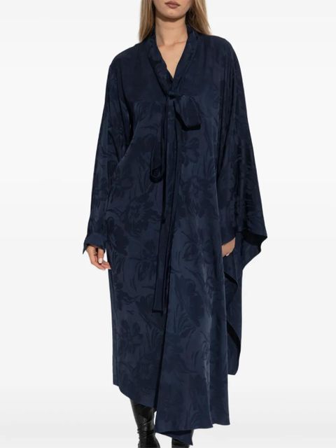 Balenciaga floral-print asymmetric dress - Blue - zdjęcie produktu nr 2