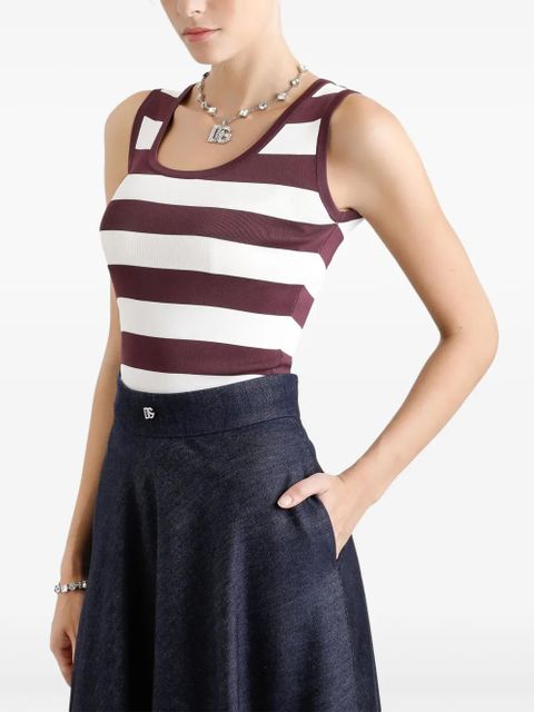 Dolce & Gabbana striped tank top - White