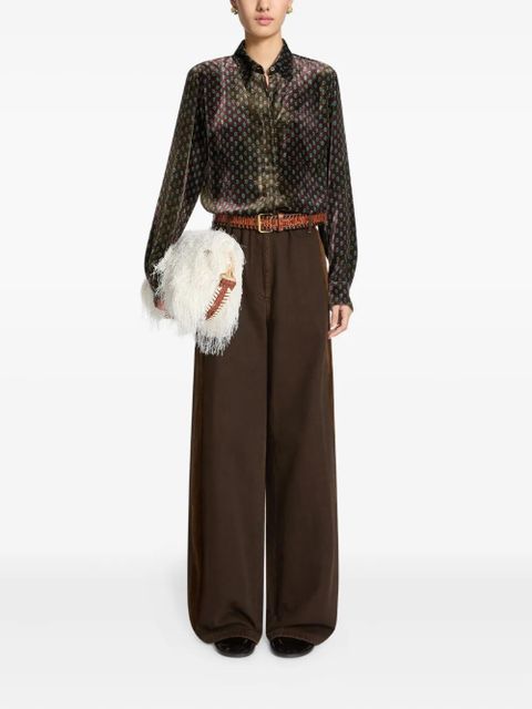 DRIES VAN NOTEN crocodile-embossed leather belt - Brown - zdjęcie produktu nr 2