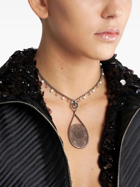ETRO cameo-shell necklace - Silver - zdjęcie produktu nr 2