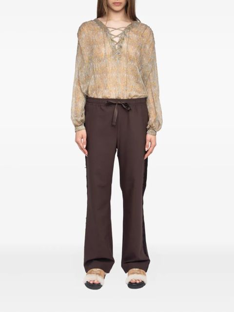 Zadig&Voltaire Evy drawstring trousers - Brown