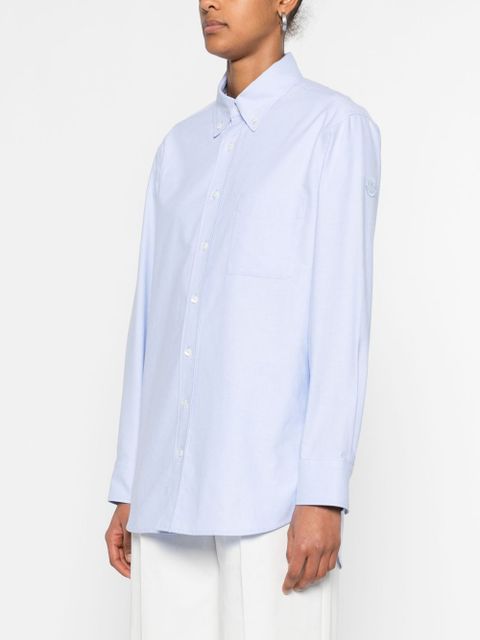 Moncler logo-patch shirt - Blue