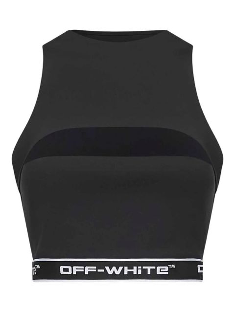 Off-White Arrow-motif jacquard crop top - Black - zdjęcie produktu nr 1