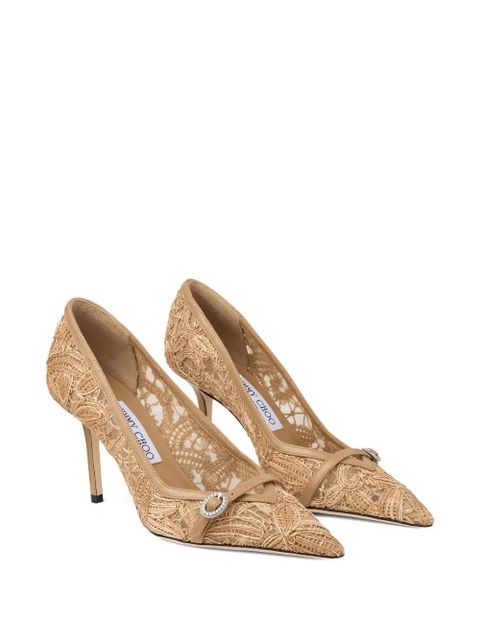 Jimmy Choo Cappuccino lace buckle pumps - Neutrals - zdjęcie produktu nr 2