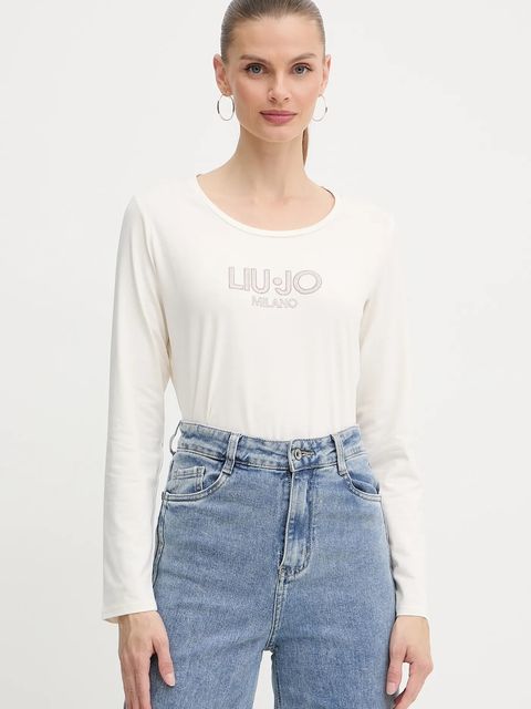 Liu Jo longsleeve kolor beżowy TF5169.JS003 - zdjęcie produktu nr 1
