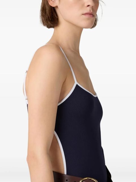 Miu Miu open-back swimsuit - Blue