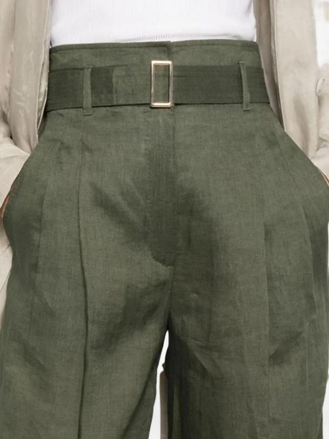 Max Mara Materia belt pleated trousers - Green