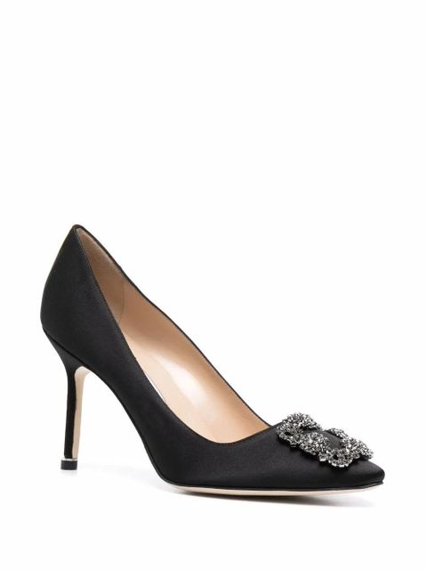 Manolo Blahnik Hangisi pointed pumps - Black - zdjęcie produktu nr 2