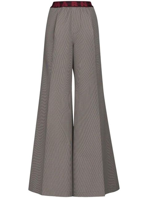 Marni logo-waistband checked trousers - Multicolour - zdjęcie produktu nr 1