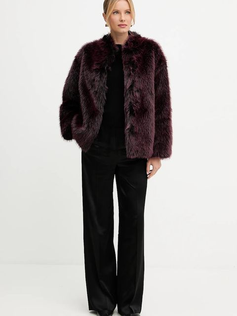 Patrizia Pepe płaszcz kolor bordowy 8O0197 E072 - zdjęcie produktu nr 2