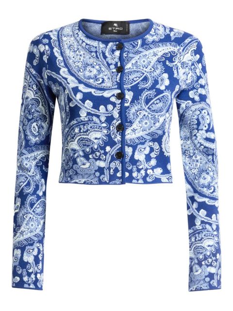 ETRO jacquard paisley-motif cardigan - Blue - zdjęcie produktu nr 1