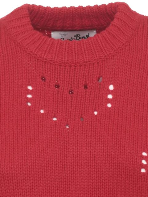MC2 Saint Barth cut-out embellished sweater - Red