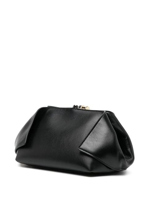 Ferragamo leather clutch bag - Black