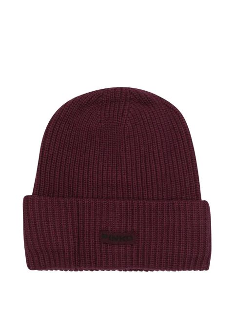 PINKO ribbed beanie - Red - zdjęcie produktu nr 1