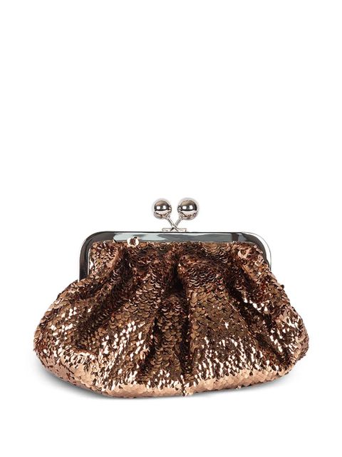 Weekend Max Mara Small Pasticcino sequin clutch bag - Brown - zdjęcie produktu nr 2
