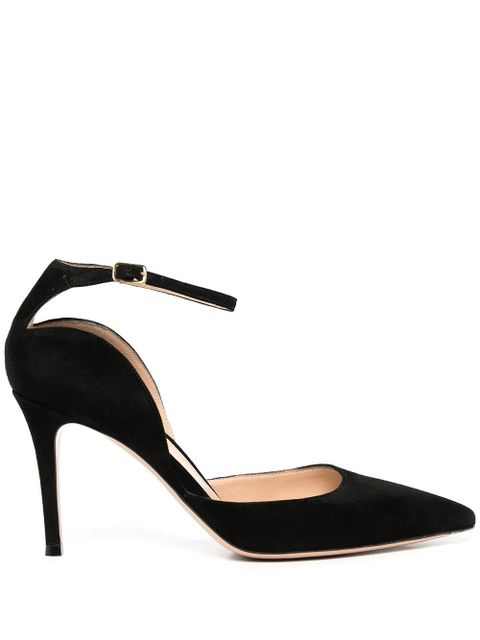 Gianvito Rossi Hayette 85mm suede pumps - Black - zdjęcie produktu nr 1