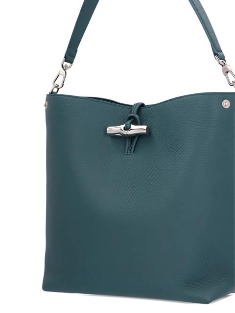 Longchamp Le Roseau silver-tone hardware tote bag - Blue