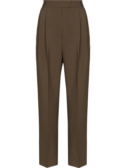 The Frankie Shop Bea high-waisted tapered trousers - Brown - zdjęcie produktu nr 1
