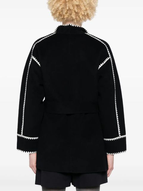 Maje double-faced coat - Blue