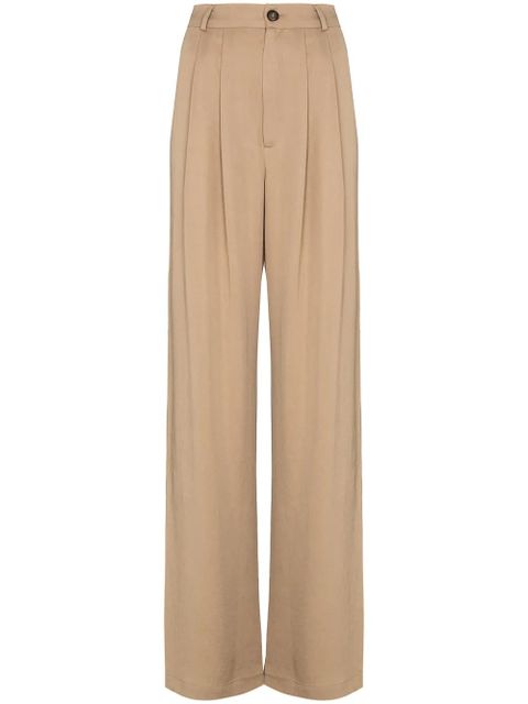 Reformation Mason high-waist wide-leg trousers - Brown - zdjęcie produktu nr 1