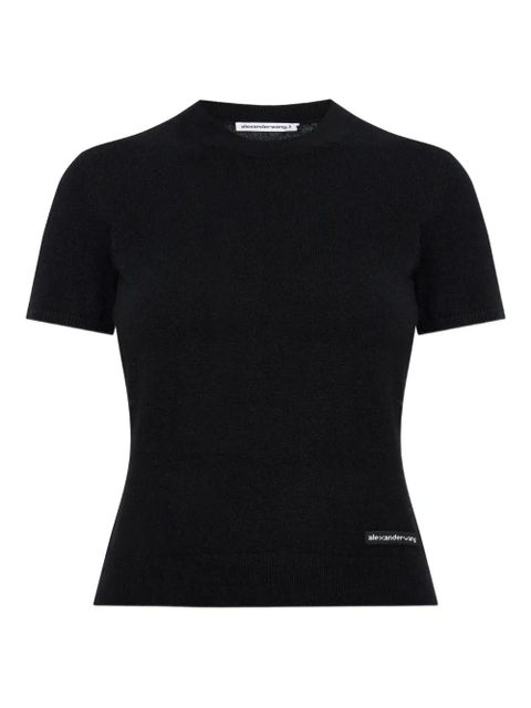 Alexander Wang logo crew-neck T-shirt - Black - zdjęcie produktu nr 1