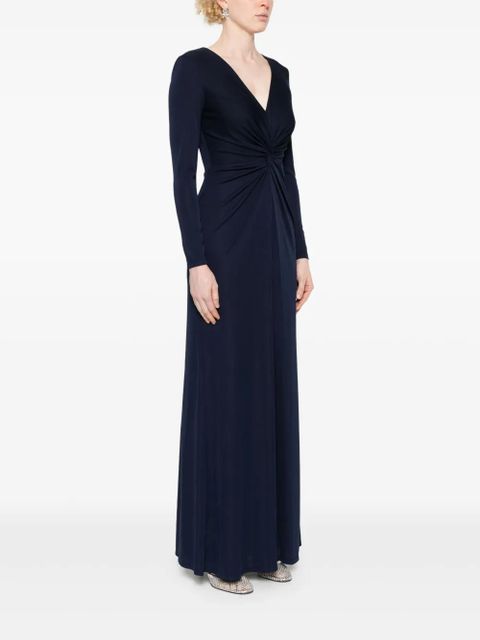 Lauren Ralph Lauren twisted V-neck gown - Blue - zdjęcie produktu nr 2