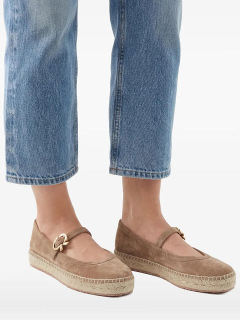 Gianvito Rossi Elda Mary-Jane espadrilles - Brown