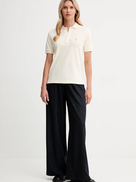 Bally polo bawełniane damski kolor beżowy WJE080 - zdjęcie produktu nr 2