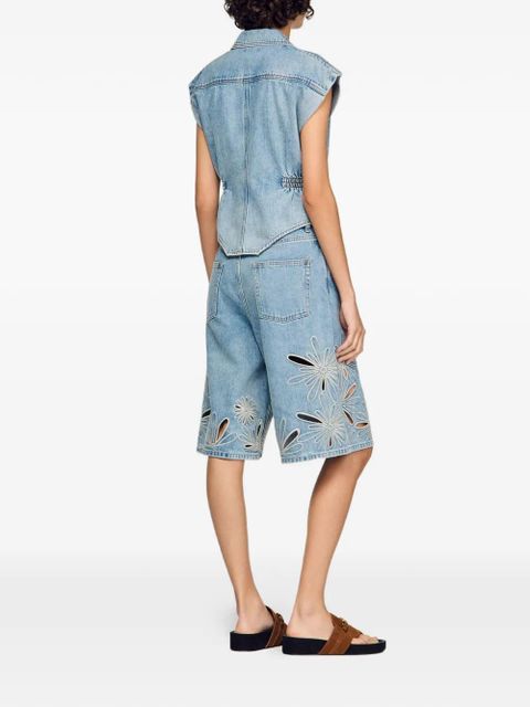 SANDRO button-up denim top - Blue