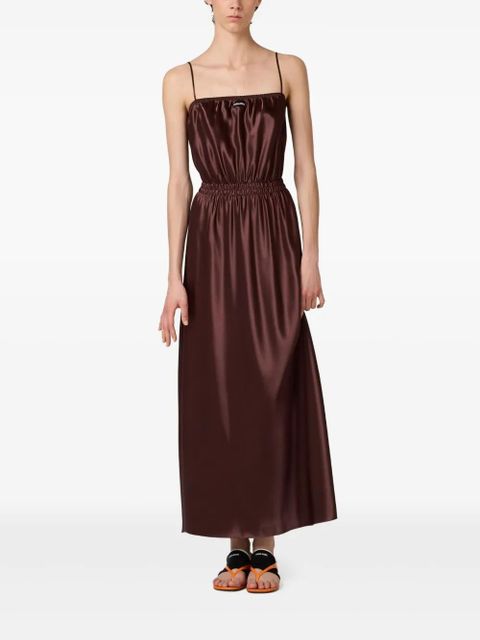 Miu Miu satin maxi dress - Brown