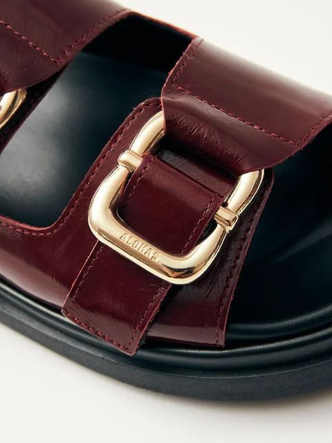 Alohas sandały skórzane Harper damskie kolor bordowy na platformie S100731-01