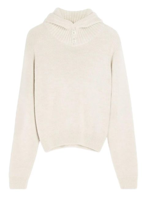 LEMAIRE buttoned ribbed-knit sweater - Neutrals - zdjęcie produktu nr 1