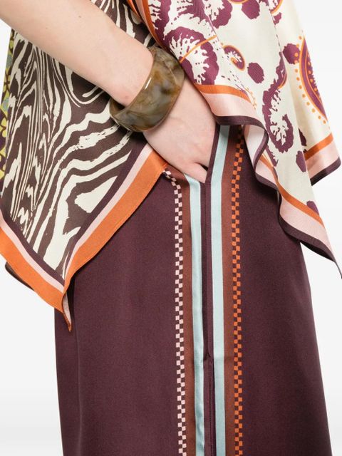 ALEMAIS Wilson striped geometric trousers - Red