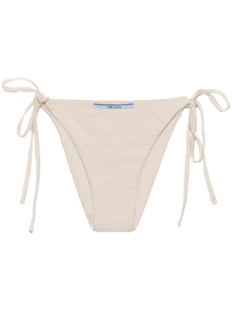 Prada crystal-embellished bikini bottoms - Neutrals - zdjęcie produktu nr 1