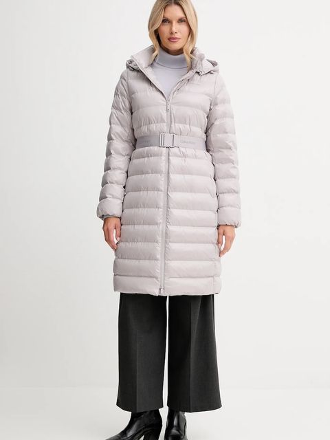 Calvin Klein sweter z dodatkiem wełny damski kolor fioletowy lekki z golfem LV044D371G - zdjęcie produktu nr 2