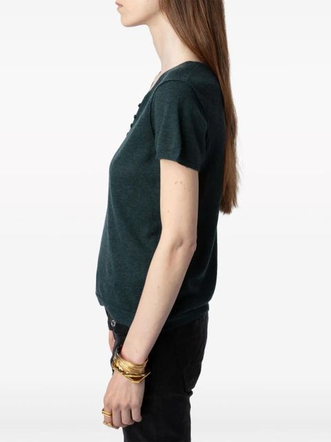 Zadig&Voltaire Celsy cashmere top - Green