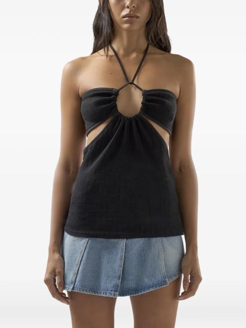 GCDS cut-out-design top - Black