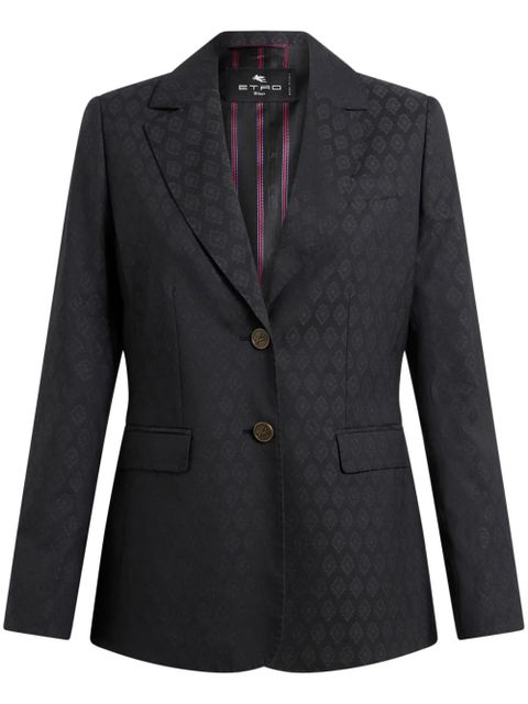 ETRO patterned-jacquard wool blazer - Black - zdjęcie produktu nr 1