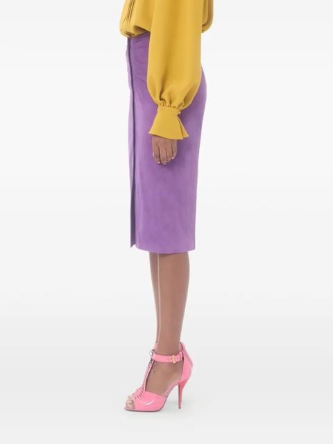 Valentino Garavani suede skirt - Purple